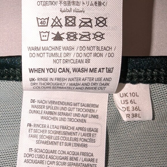 NWOT Boden | LONG Levanzo Halter One Piece Swimsuit Forest Green | Size 6L - Picture 10 of 11